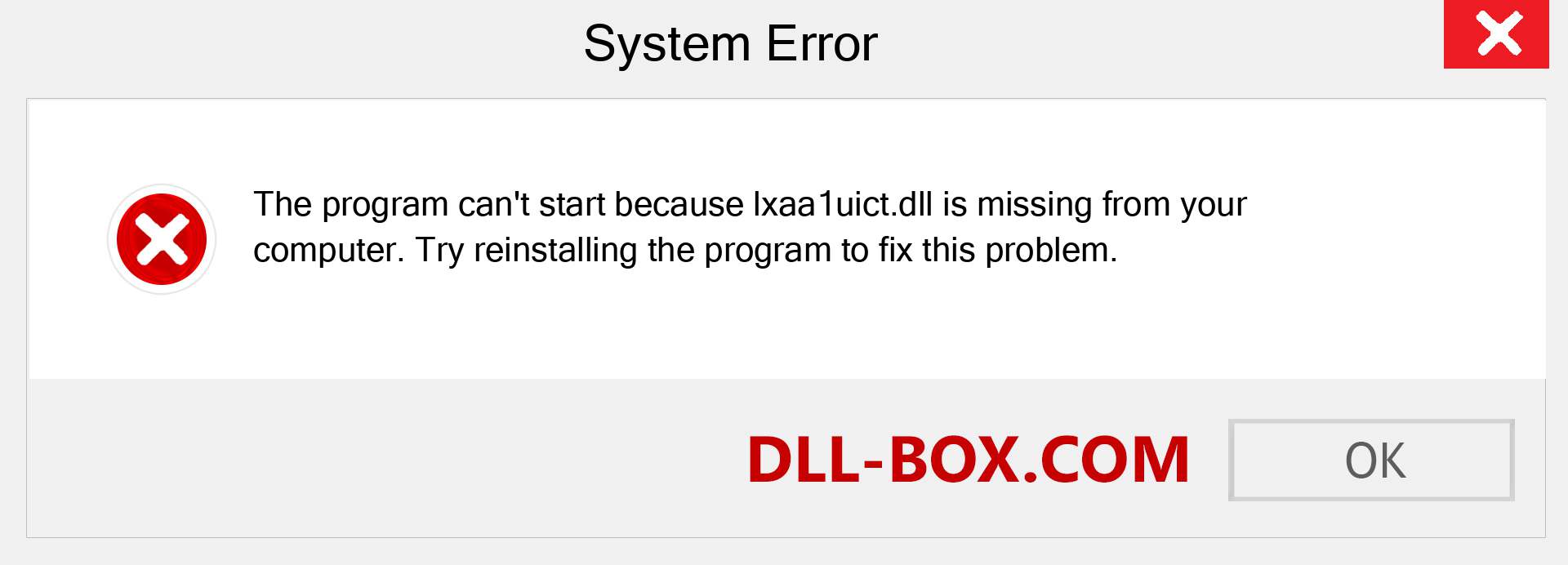  lxaa1uict.dll file is missing?. Download for Windows 7, 8, 10 - Fix  lxaa1uict dll Missing Error on Windows, photos, images